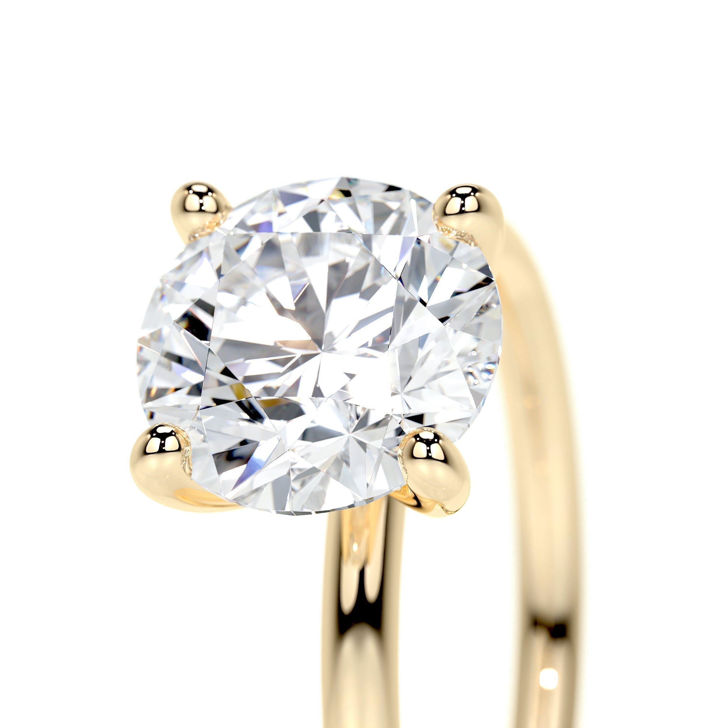 Round Solitaire Lab Grown Diamond Engagement Ring