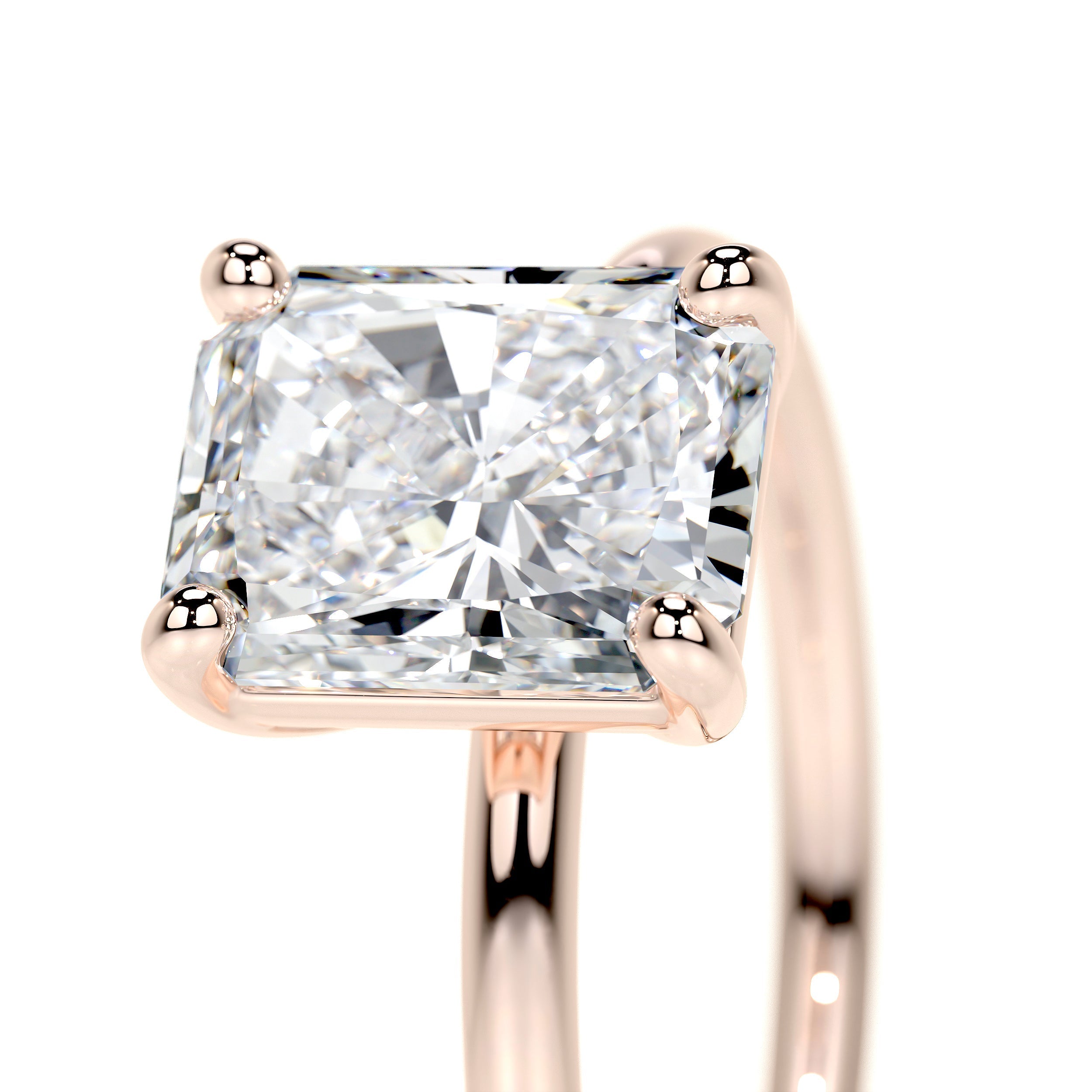 Radiant Solitaire Lab Grown Diamond Engagement Ring