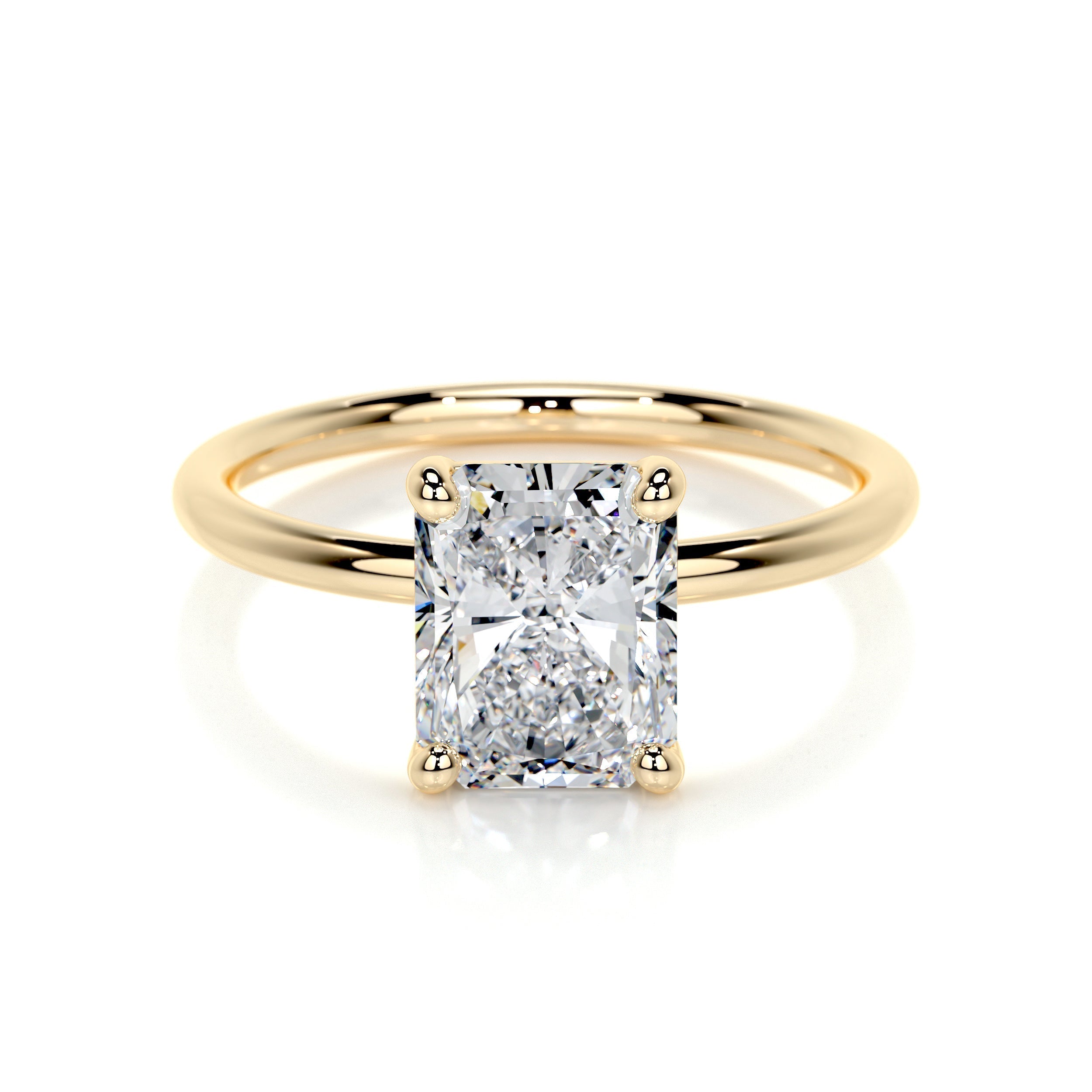 Radiant Solitaire Lab Grown Diamond Engagement Ring