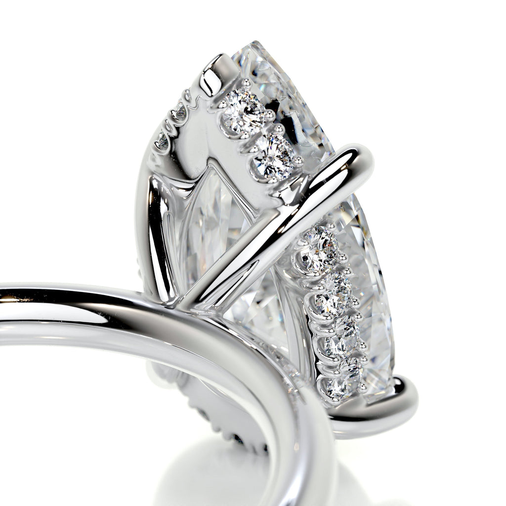 Pear Hidden Halo Lab Grown Diamond Engagement Ring