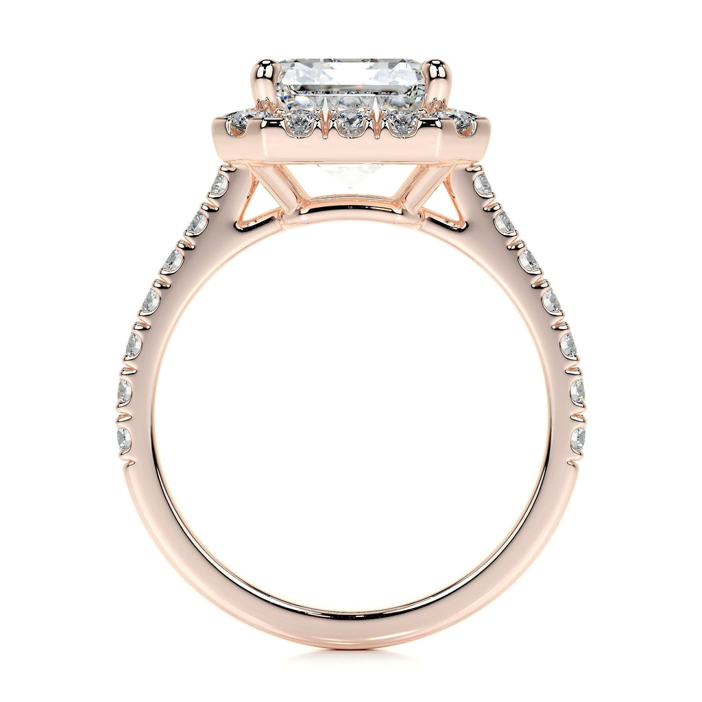 Emerald Halo & Pave Lab Grown Diamond Engagement Ring