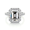 Emerald Halo & Pave Lab Grown Diamond Engagement Ring