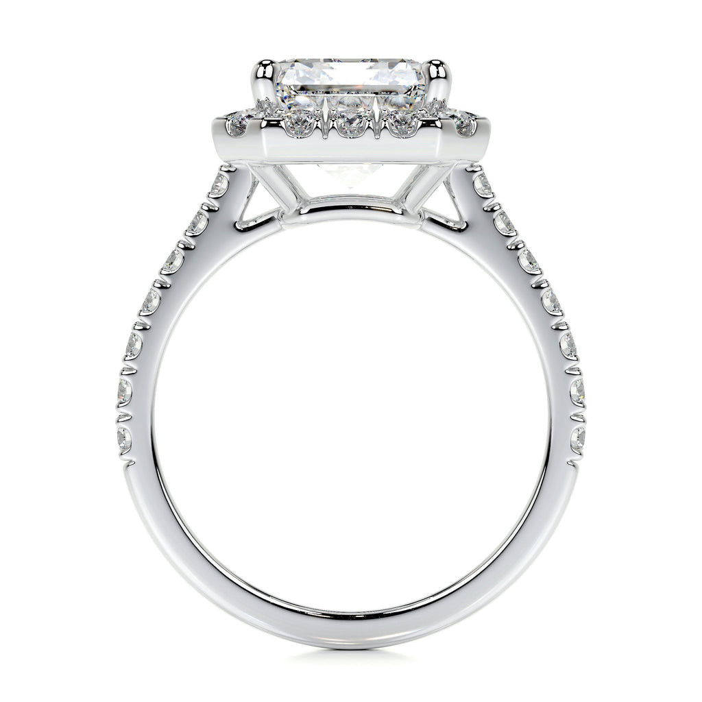 Emerald Halo & Pave Lab Grown Diamond Engagement Ring