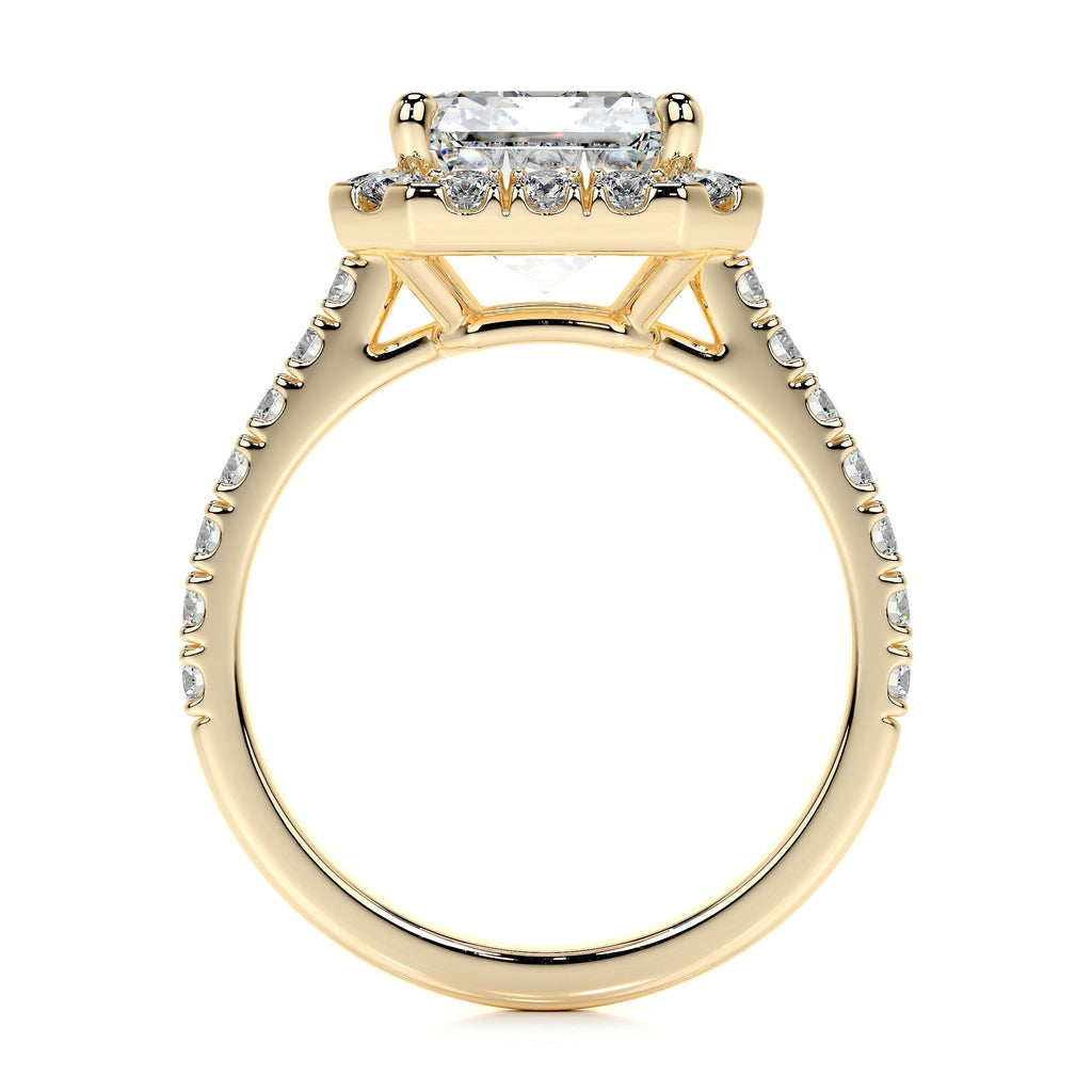 Emerald Halo & Pave Lab Grown Diamond Engagement Ring