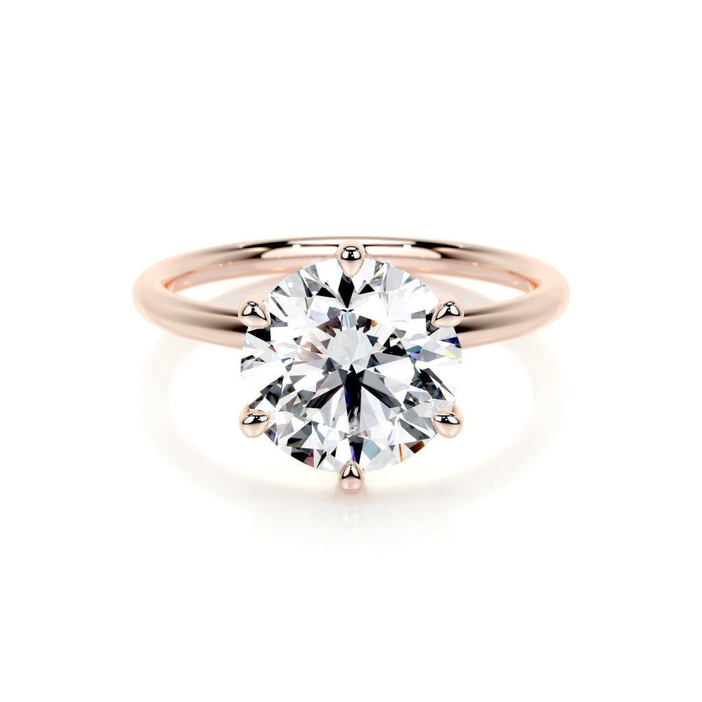 Round Solitaire Lab Grown Diamond Engagement Ring