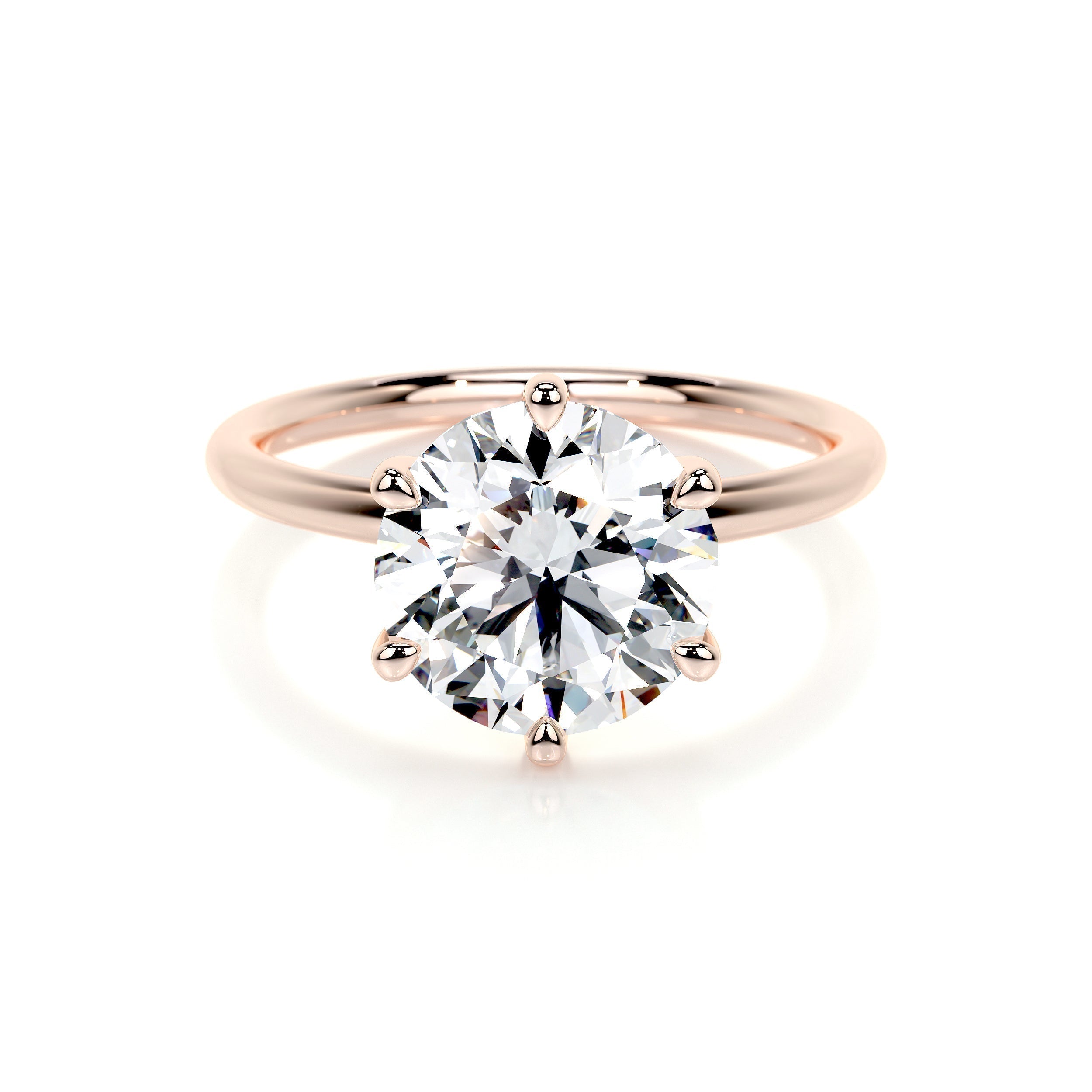 Round Solitaire Lab Grown Diamond Engagement Ring