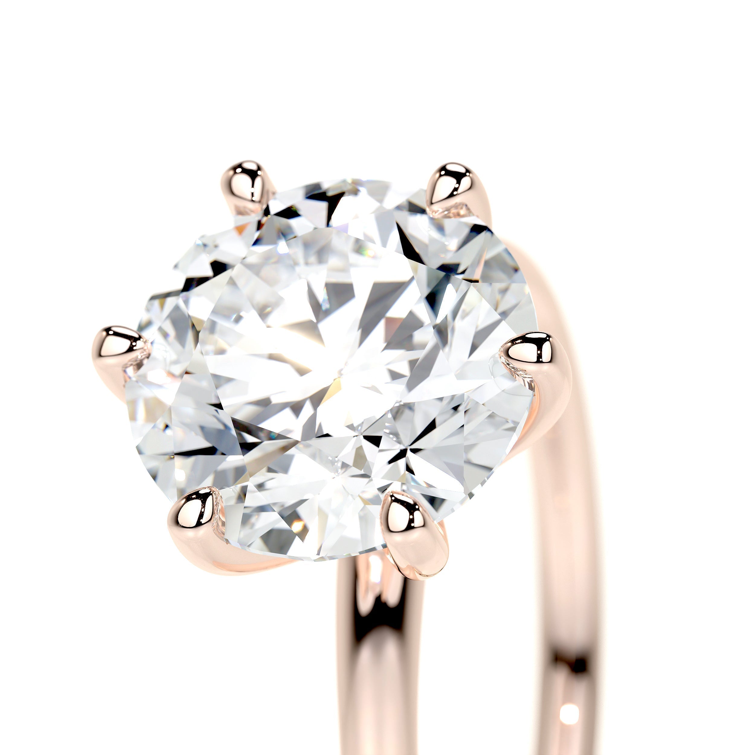 Round Solitaire Lab Grown Diamond Engagement Ring