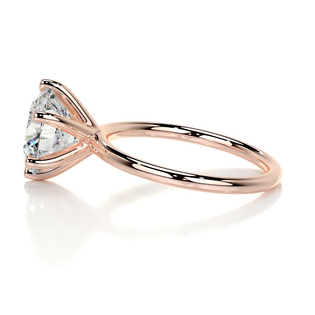 Round Solitaire Lab Grown Diamond Engagement Ring