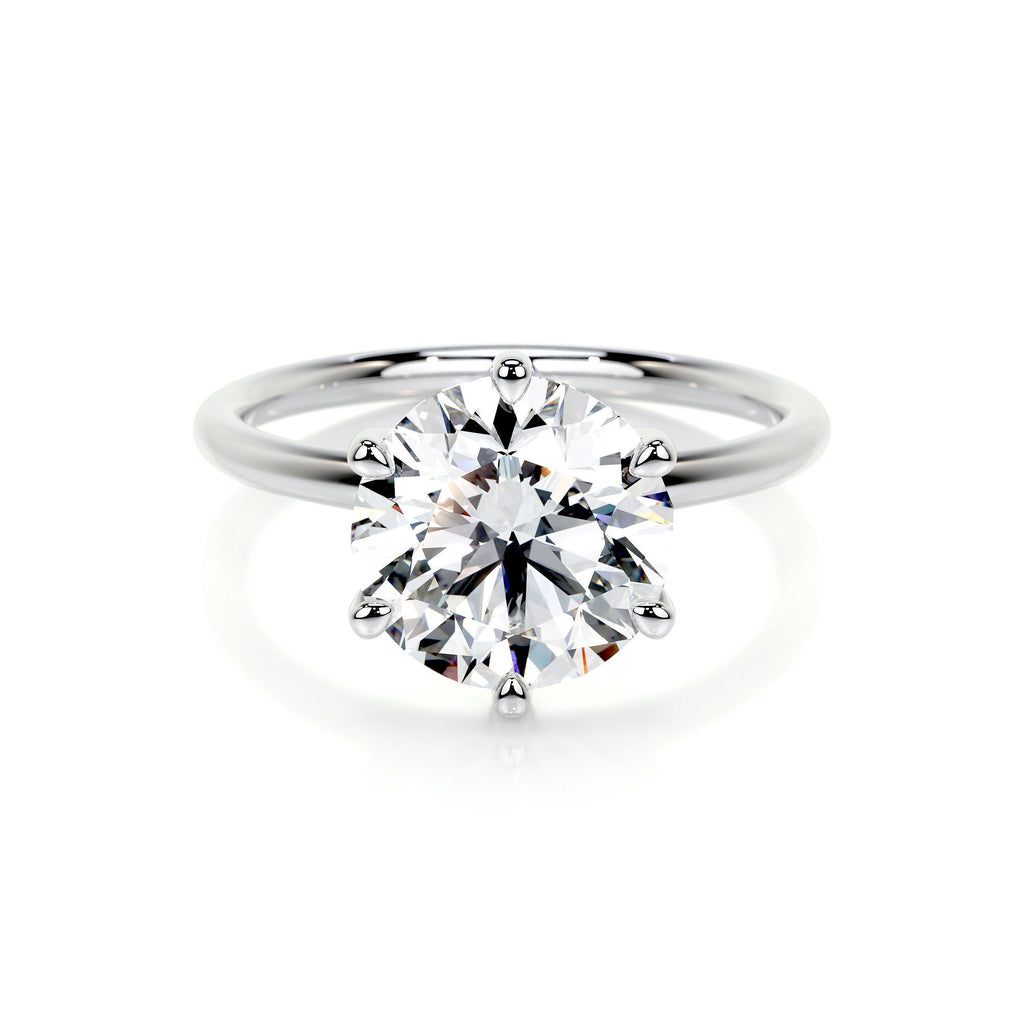 Round Solitaire Lab Grown Diamond Engagement Ring