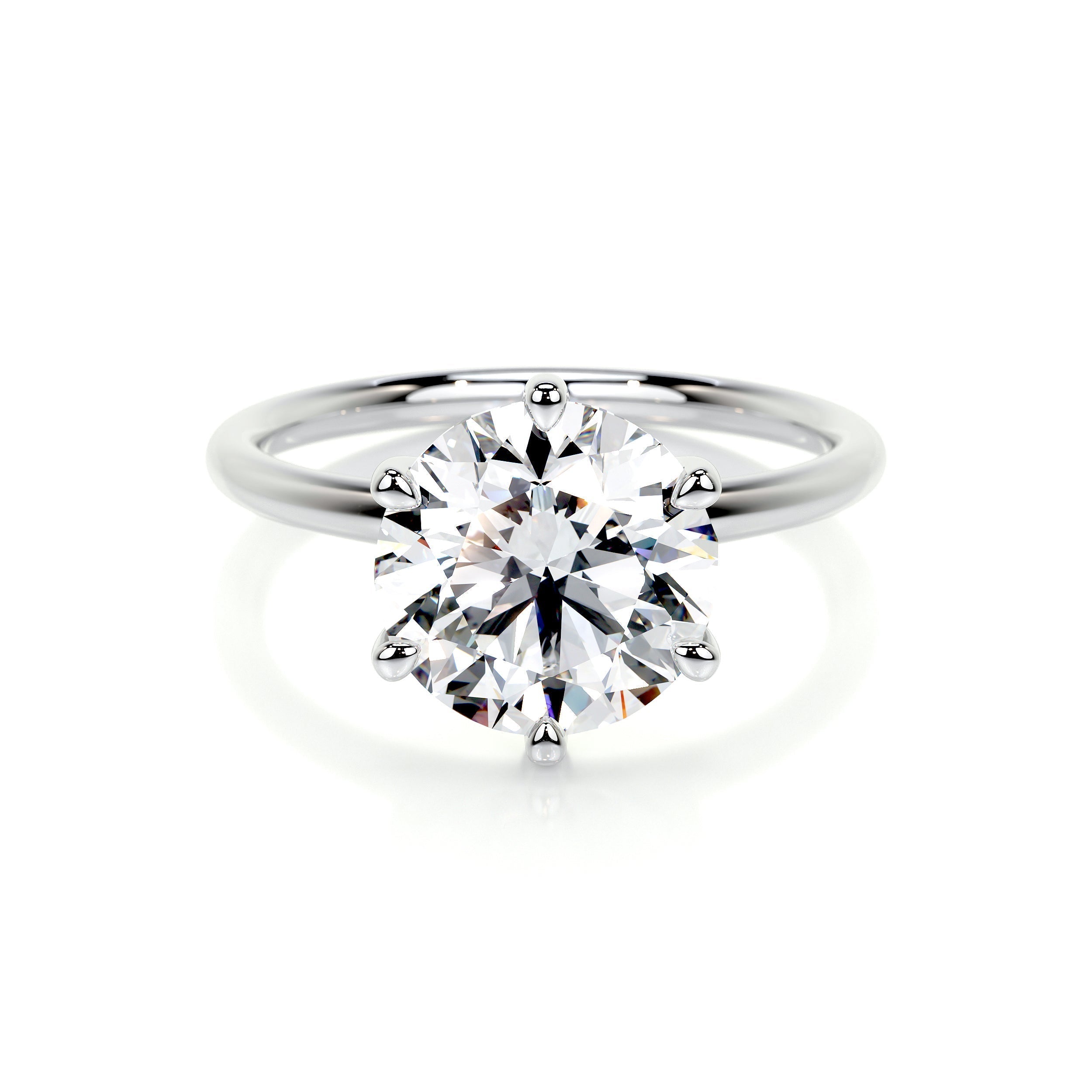 Round Solitaire Lab Grown Diamond Engagement Ring