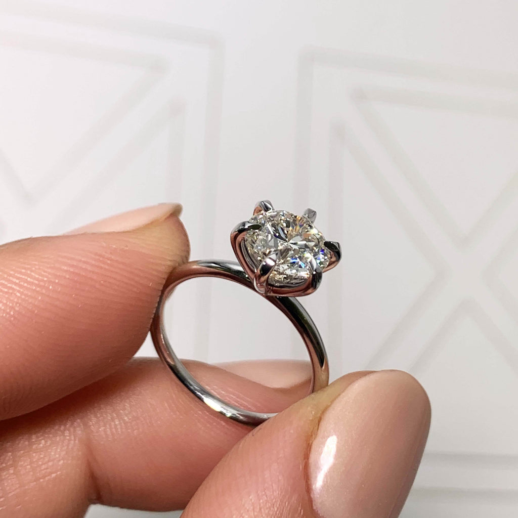 Round Solitaire Lab Grown Diamond Engagement Ring