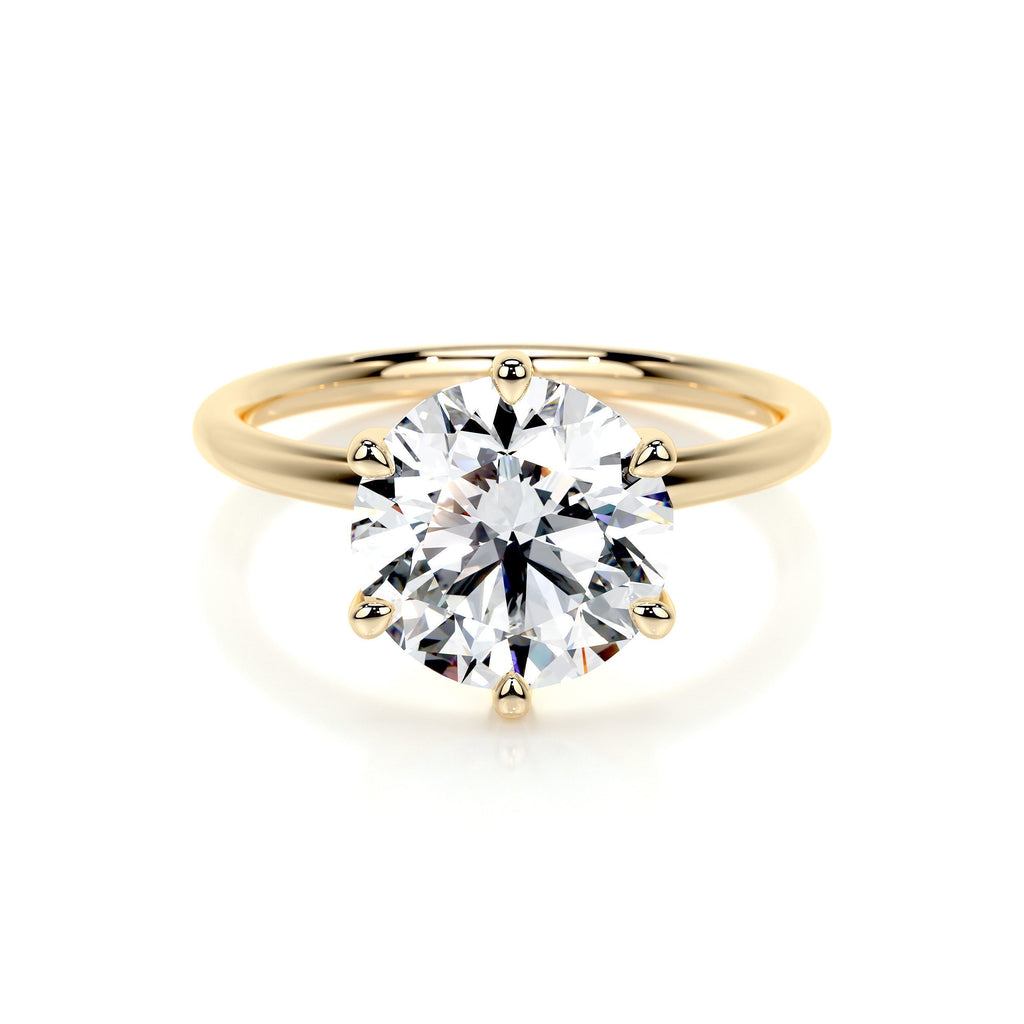 Round Solitaire Lab Grown Diamond Engagement Ring