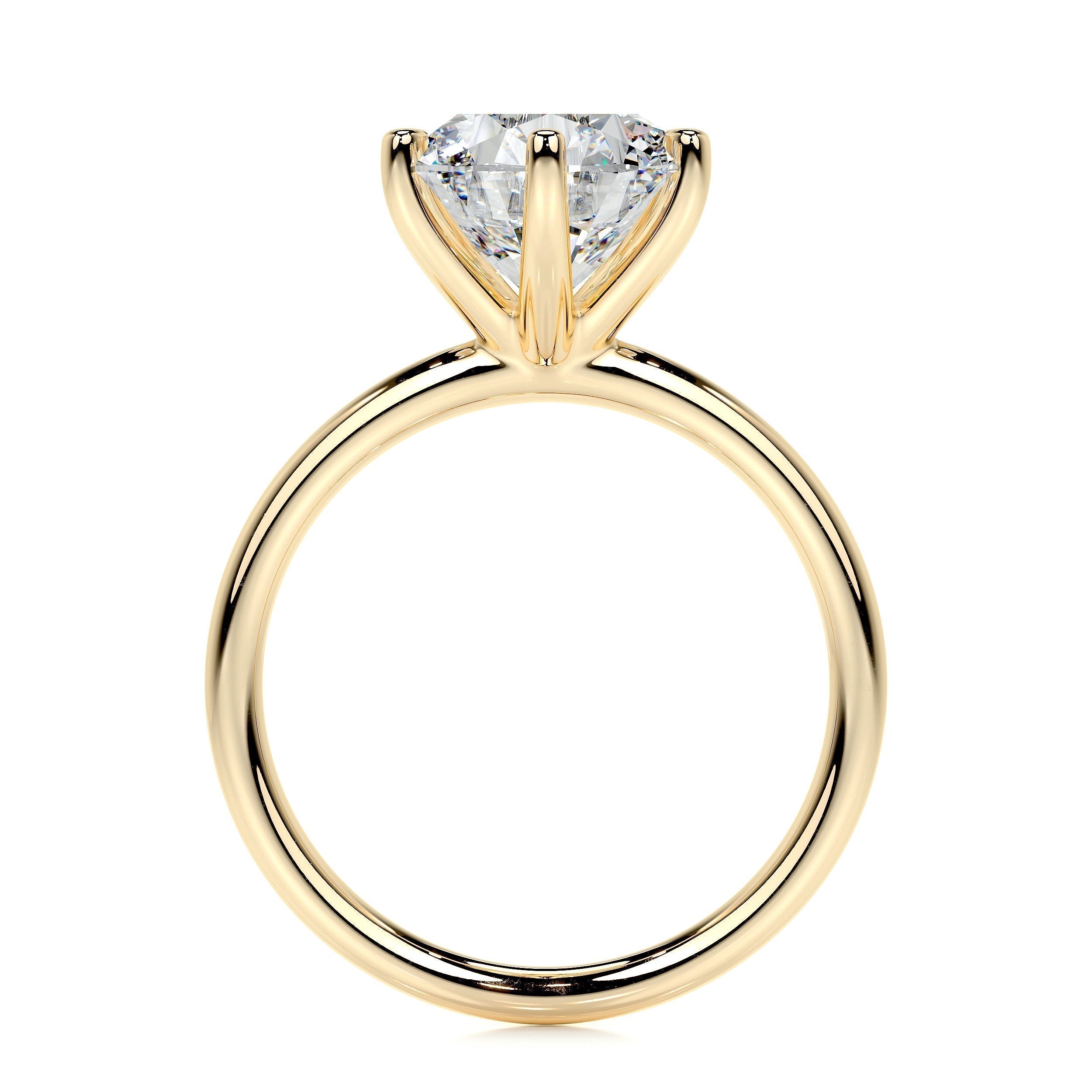 Round Solitaire Lab Grown Diamond Engagement Ring