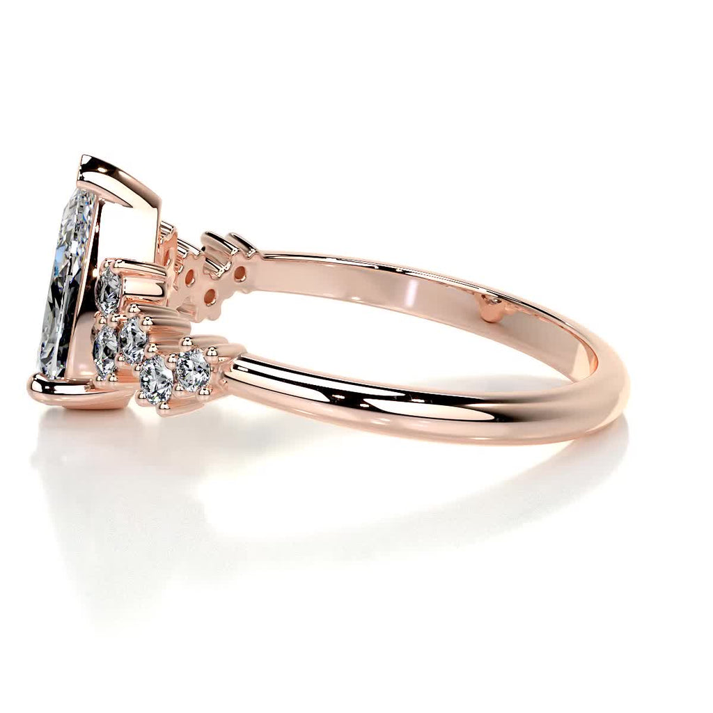 Pear Cluster Lab Grown Diamond Engagement Ring