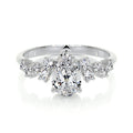 Pear Cluster Lab Grown Diamond Engagement Ring
