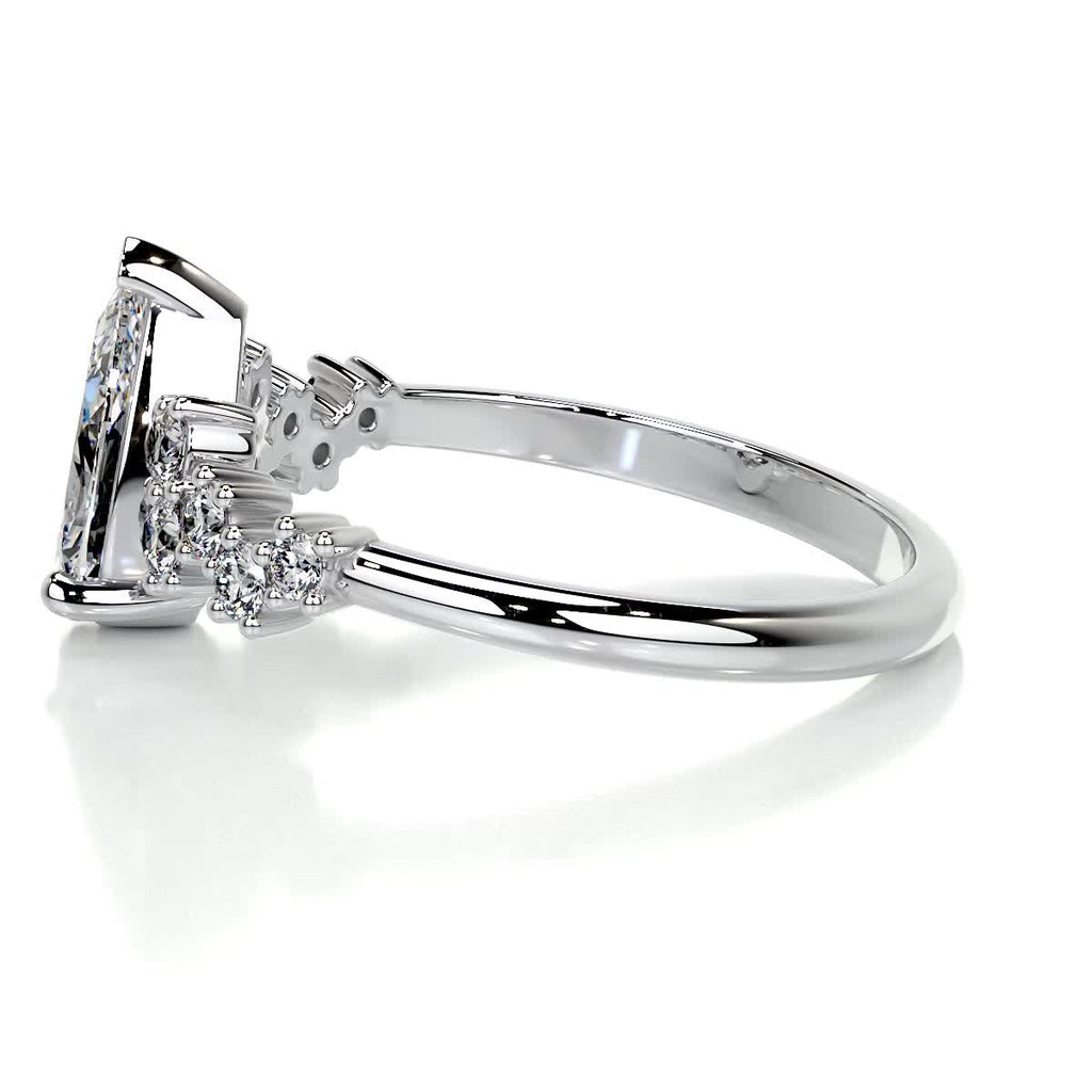 Pear Cluster Lab Grown Diamond Engagement Ring