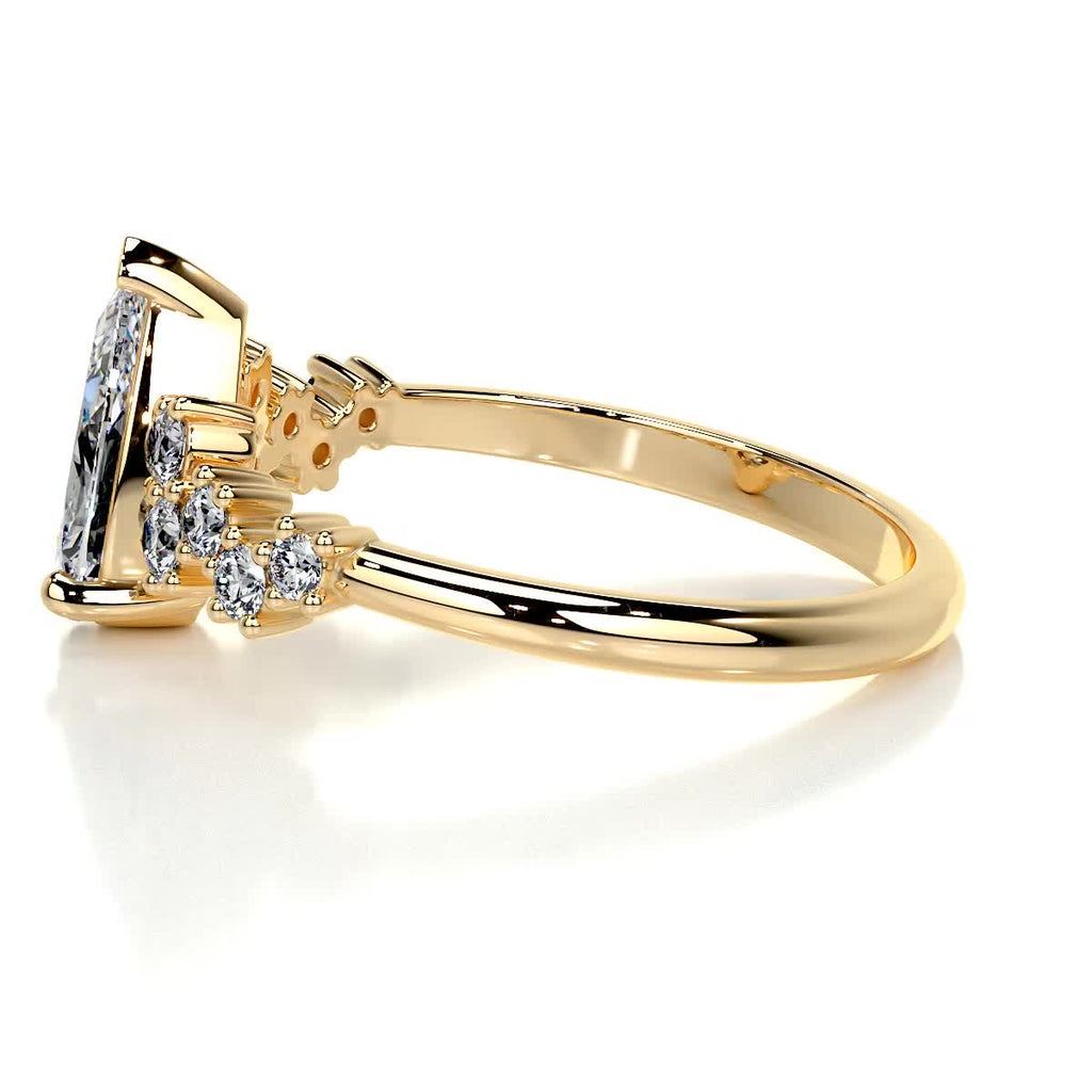 Pear Cluster Lab Grown Diamond Engagement Ring