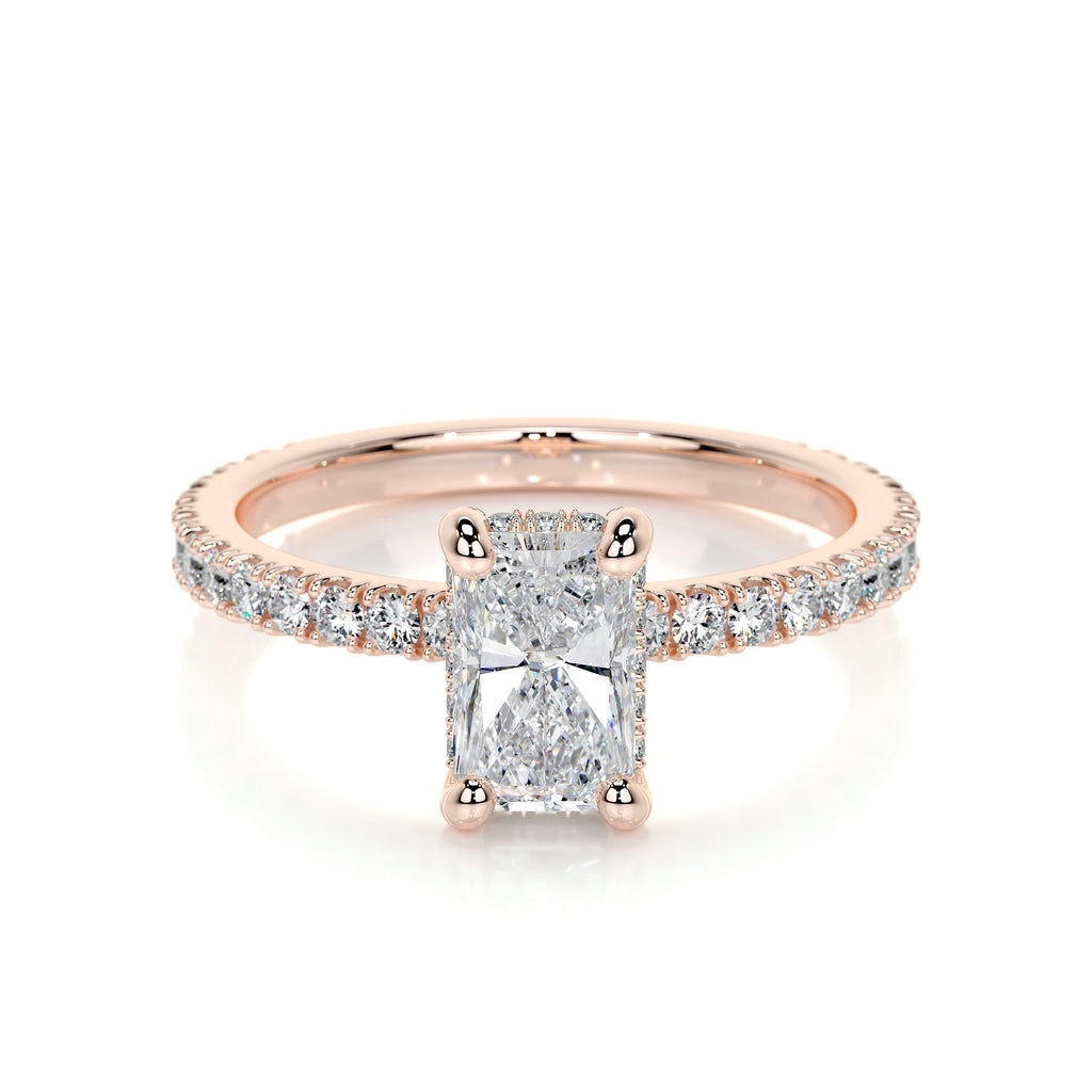 Radiant Pave Lab Grown Diamond Engagement Ring