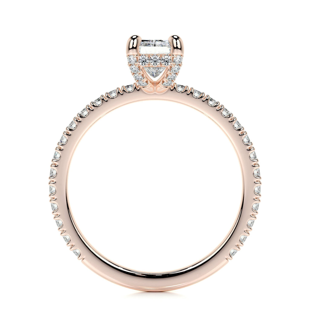 Radiant Pave Lab Grown Diamond Engagement Ring