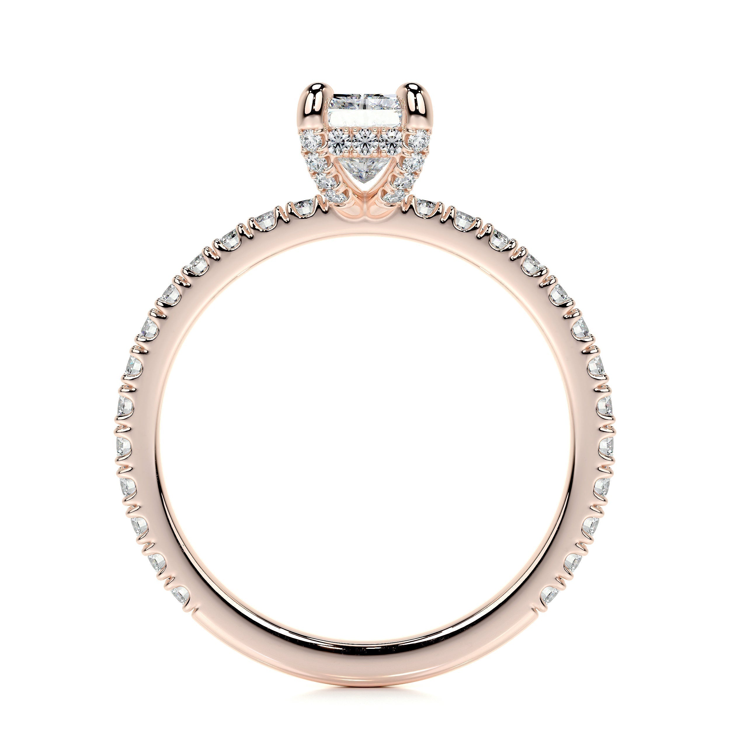 Radiant Pave Lab Grown Diamond Engagement Ring