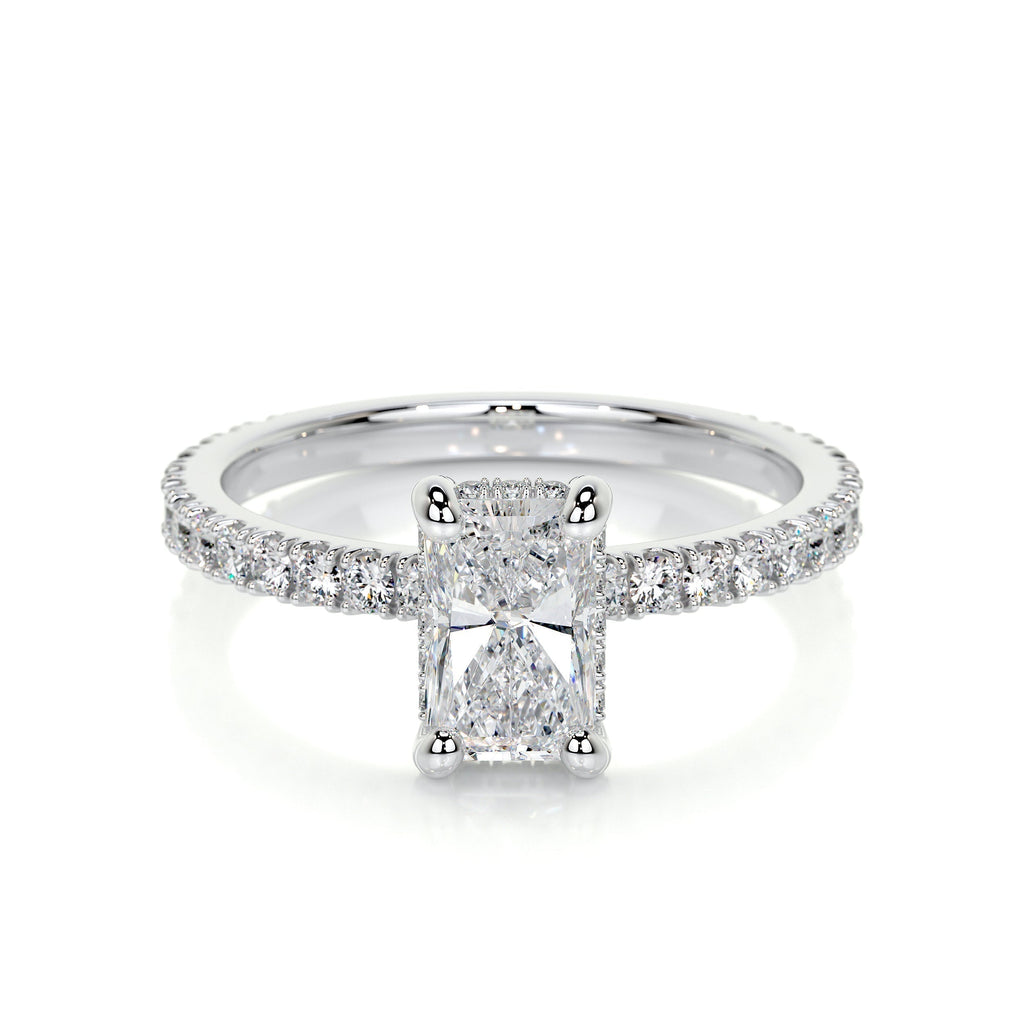 Radiant Pave Lab Grown Diamond Engagement Ring