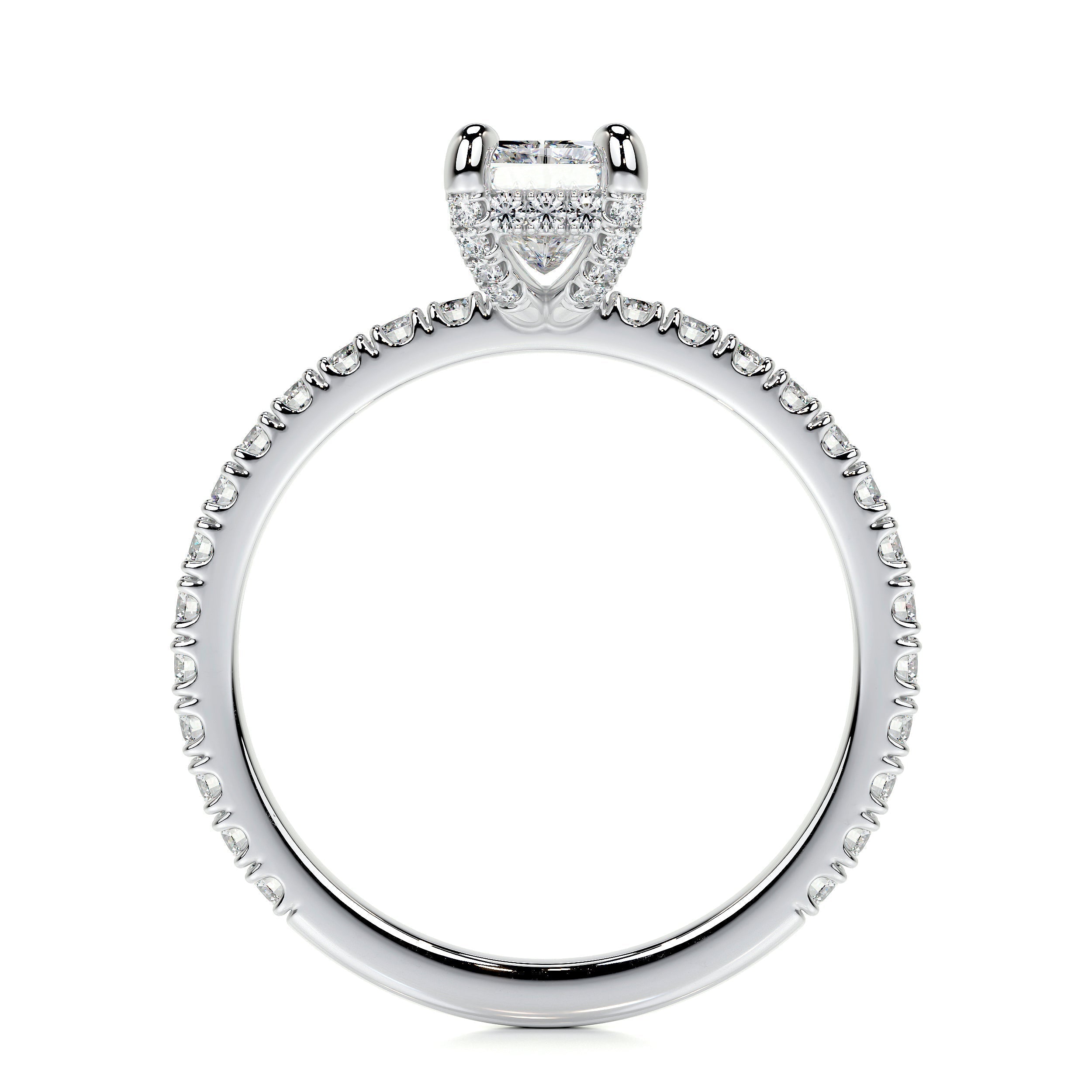 Radiant Pave Lab Grown Diamond Engagement Ring