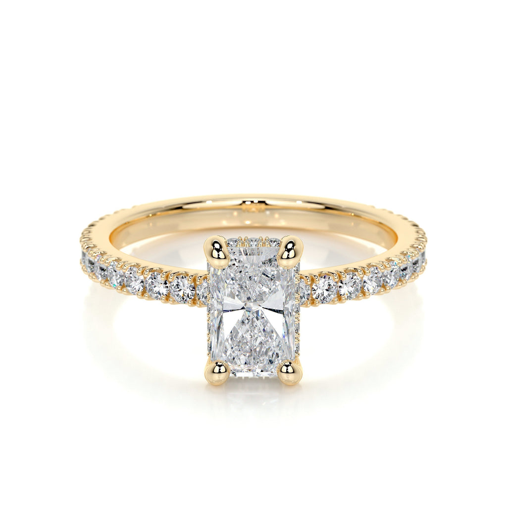 Radiant Pave Lab Grown Diamond Engagement Ring
