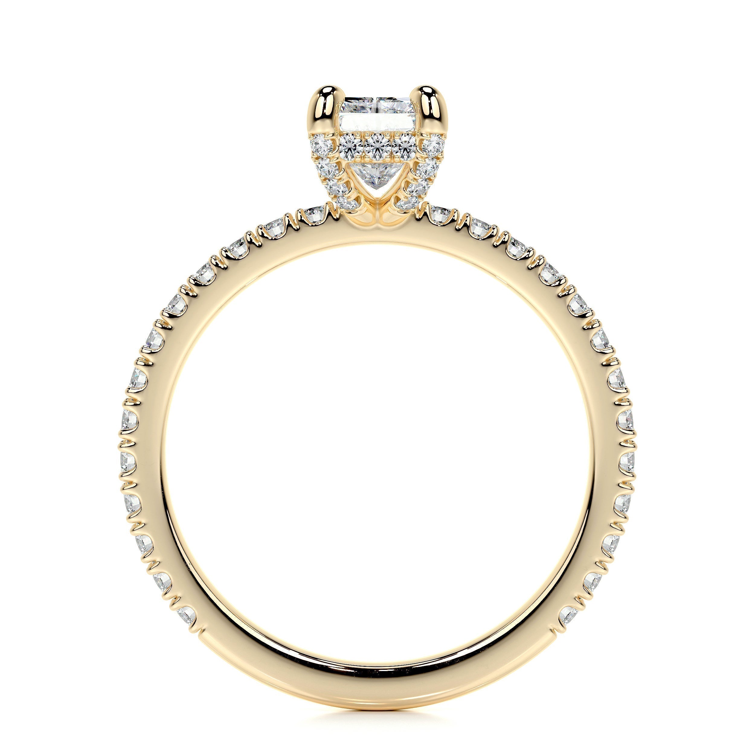 Radiant Pave Lab Grown Diamond Engagement Ring