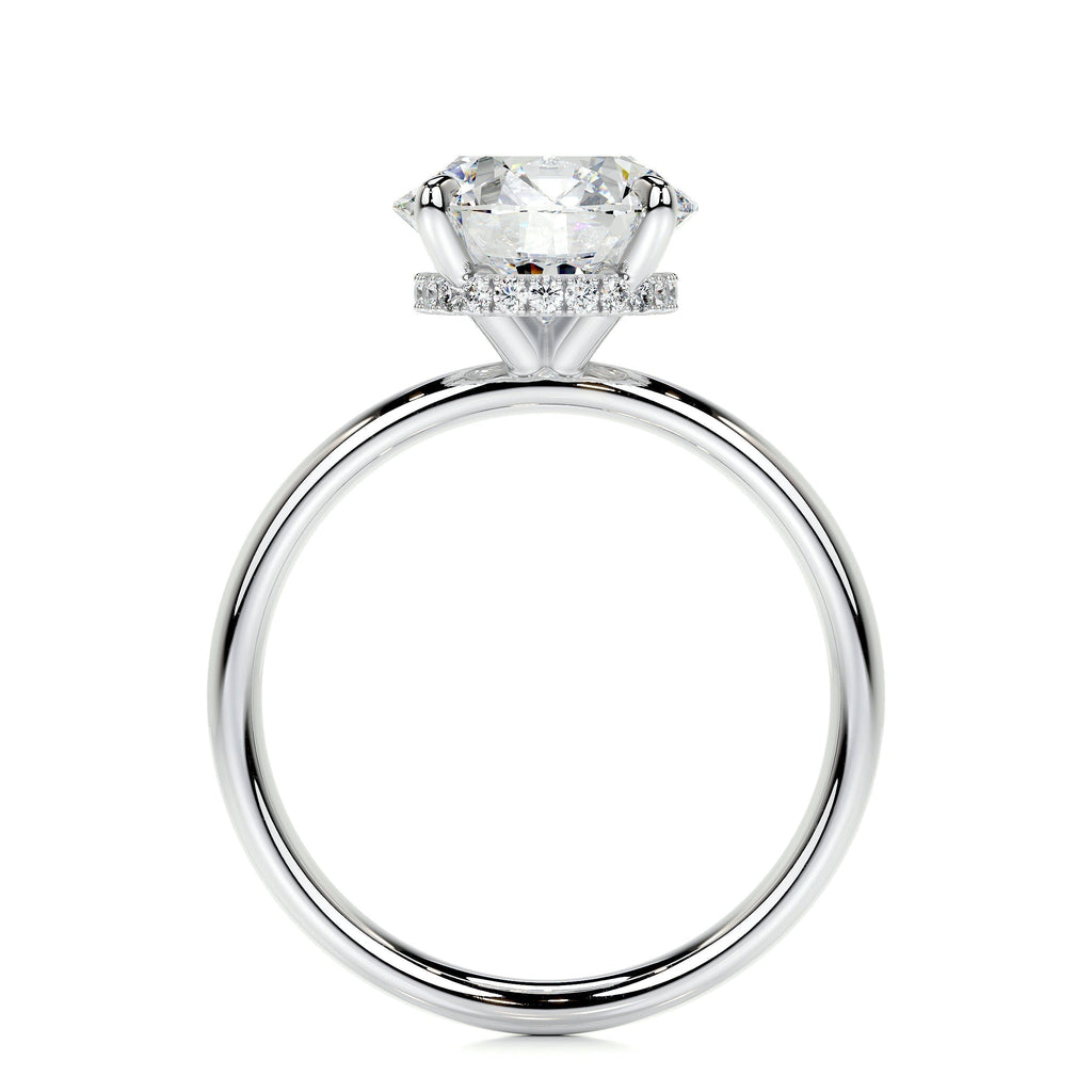 Pear Hidden Halo Lab Grown Diamond Engagement Ring