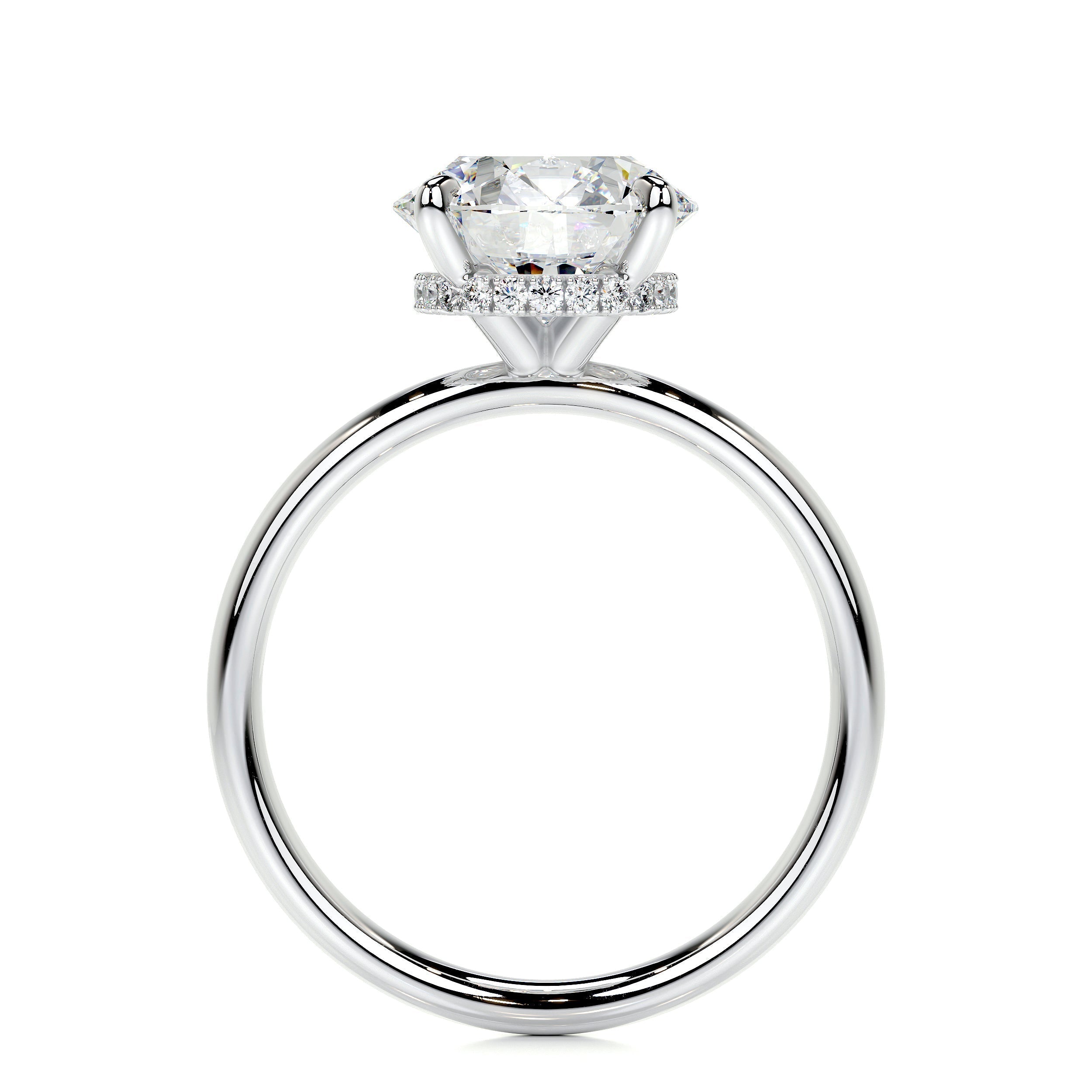 Pear Hidden Halo Lab Grown Diamond Engagement Ring