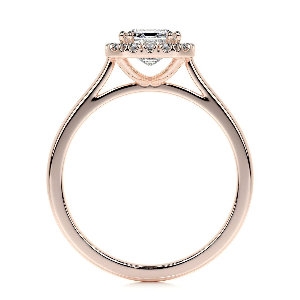 Emerald Halo Lab Grown Diamond Engagement Ring