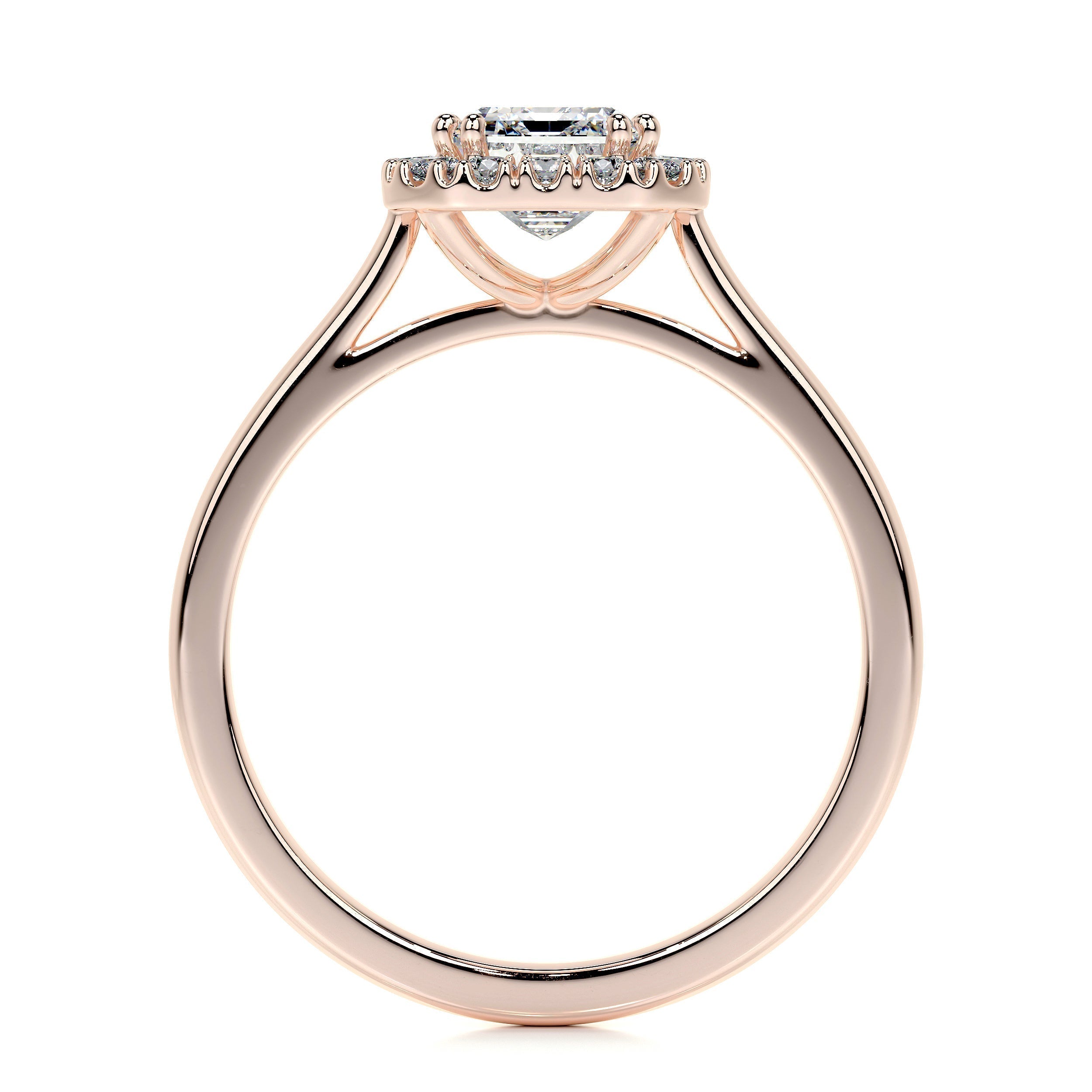 Emerald Halo Lab Grown Diamond Engagement Ring