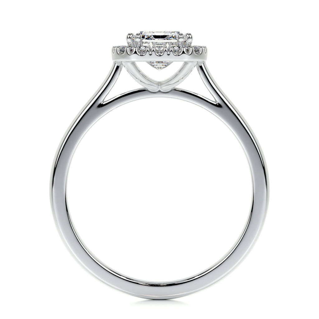 Emerald Halo Lab Grown Diamond Engagement Ring