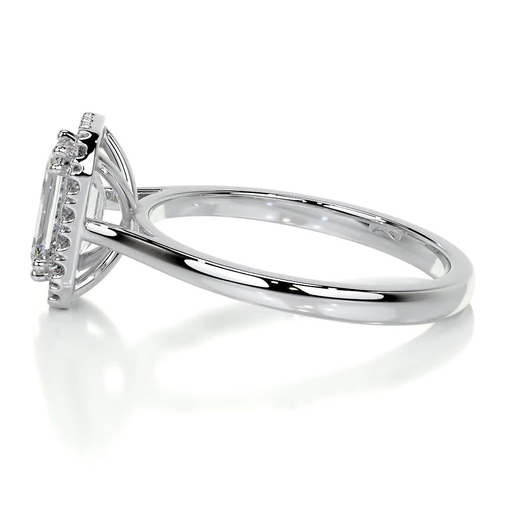 Emerald Halo Lab Grown Diamond Engagement Ring