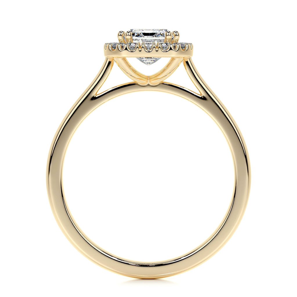 Emerald Halo Lab Grown Diamond Engagement Ring