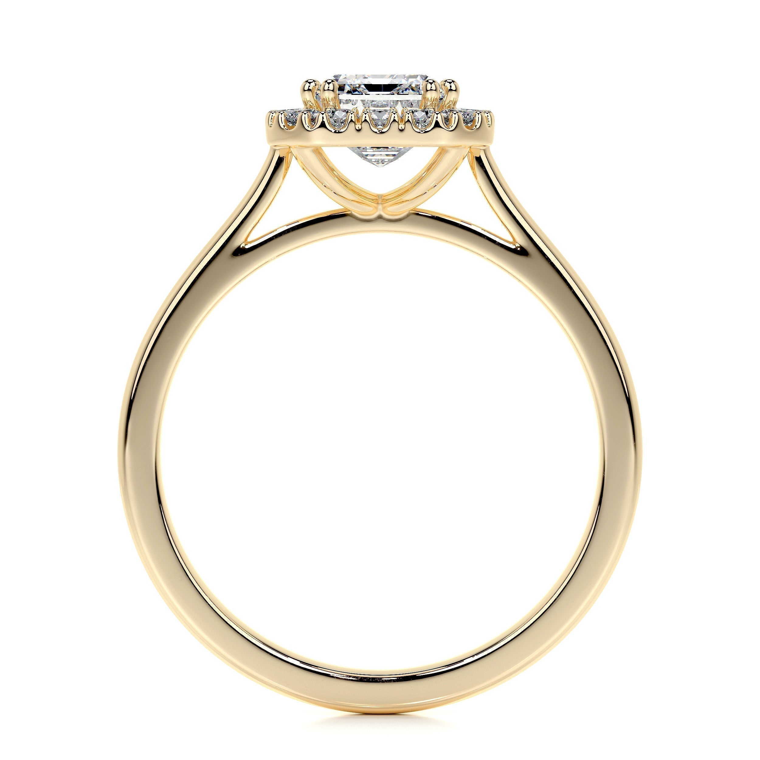Emerald Halo Lab Grown Diamond Engagement Ring