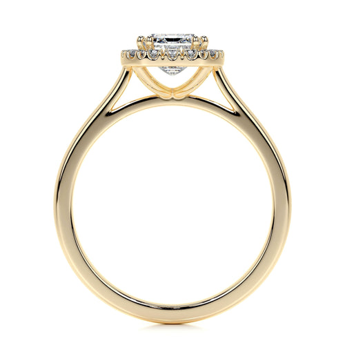 Emerald Halo Lab Grown Diamond Engagement Ring