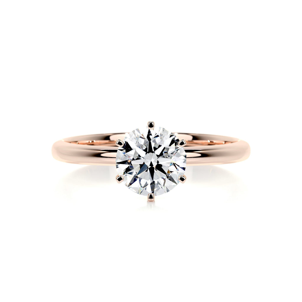 Round Solitaire Lab Grown Diamond Engagement Ring