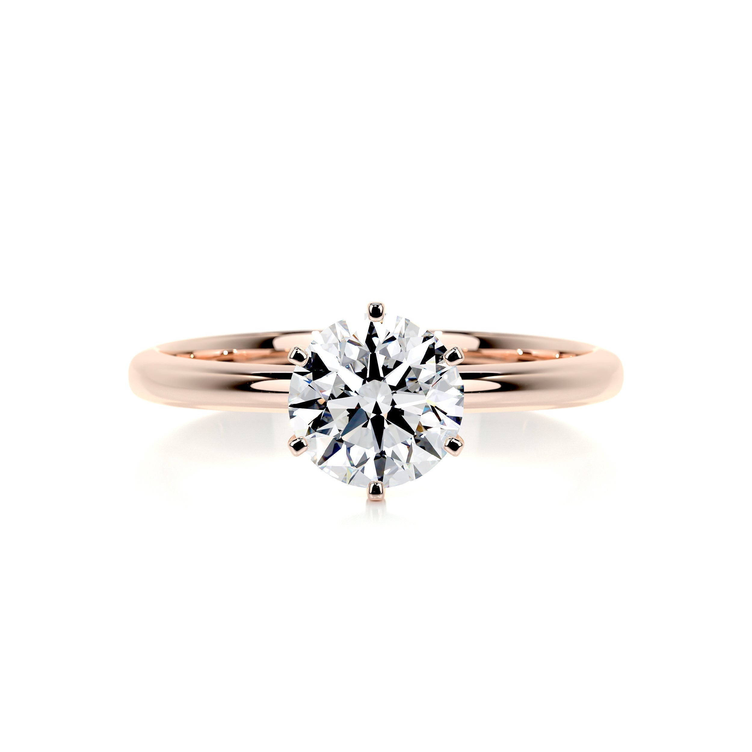 Round Solitaire Lab Grown Diamond Engagement Ring