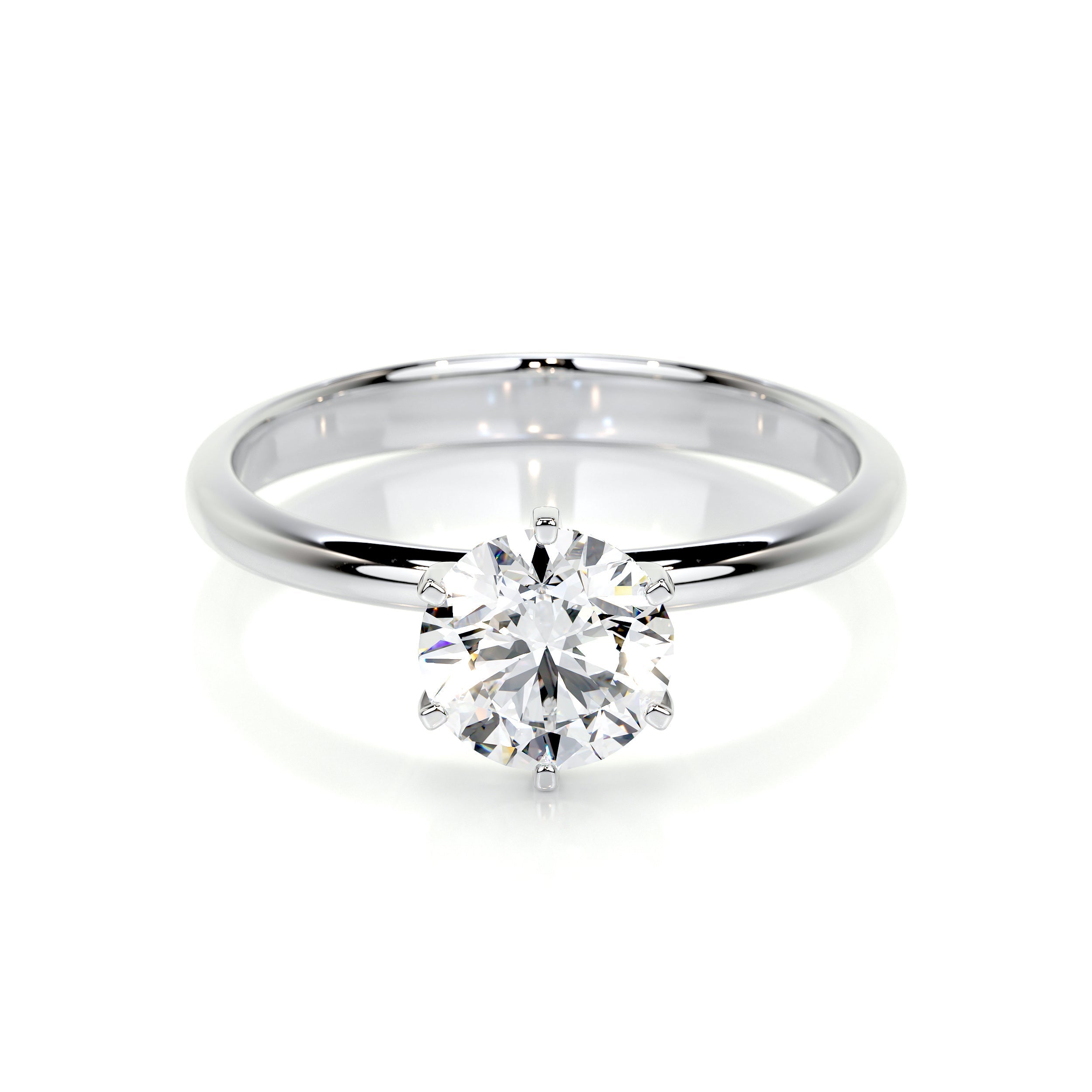 Round Solitaire Lab Grown Diamond Engagement Ring