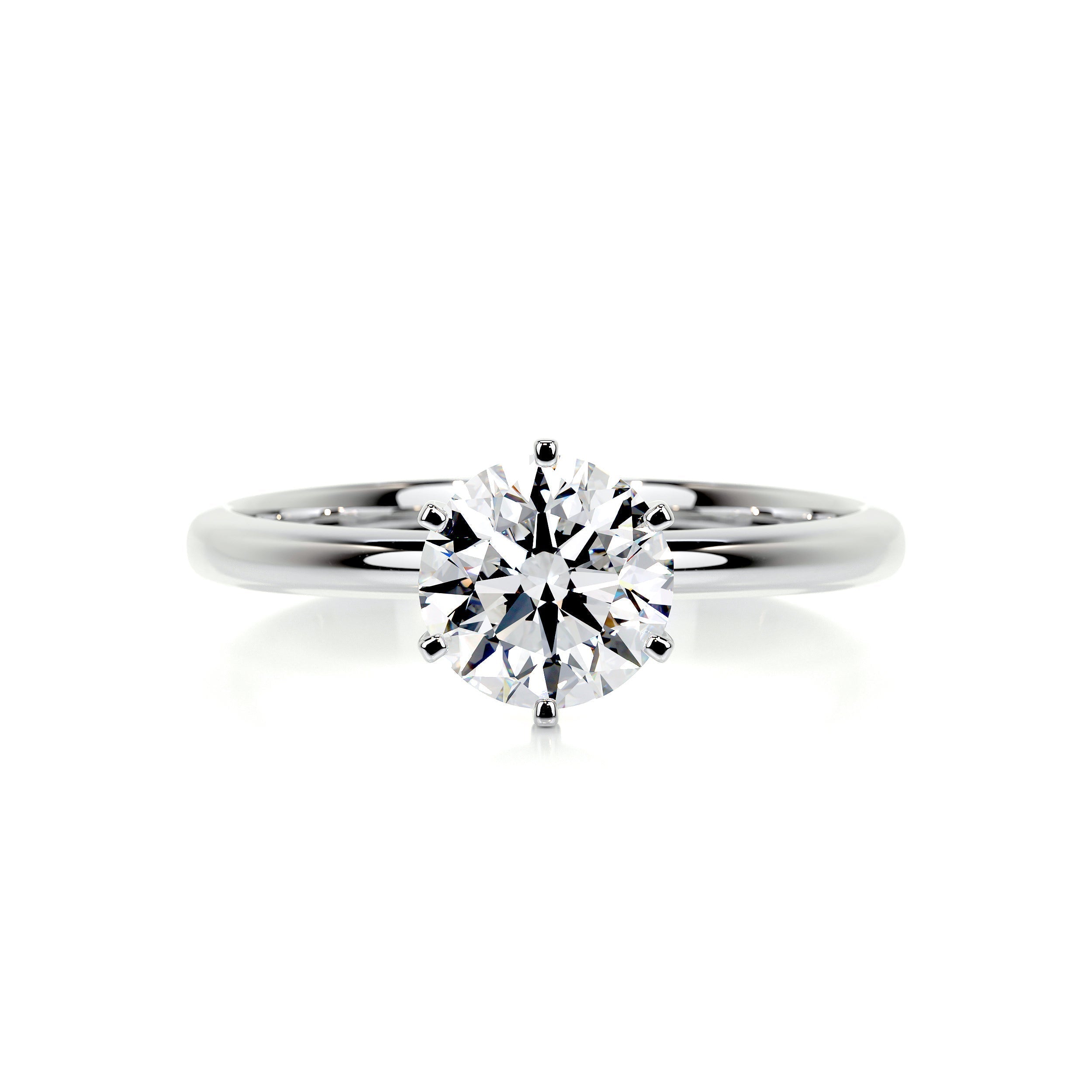 Round Solitaire Lab Grown Diamond Engagement Ring
