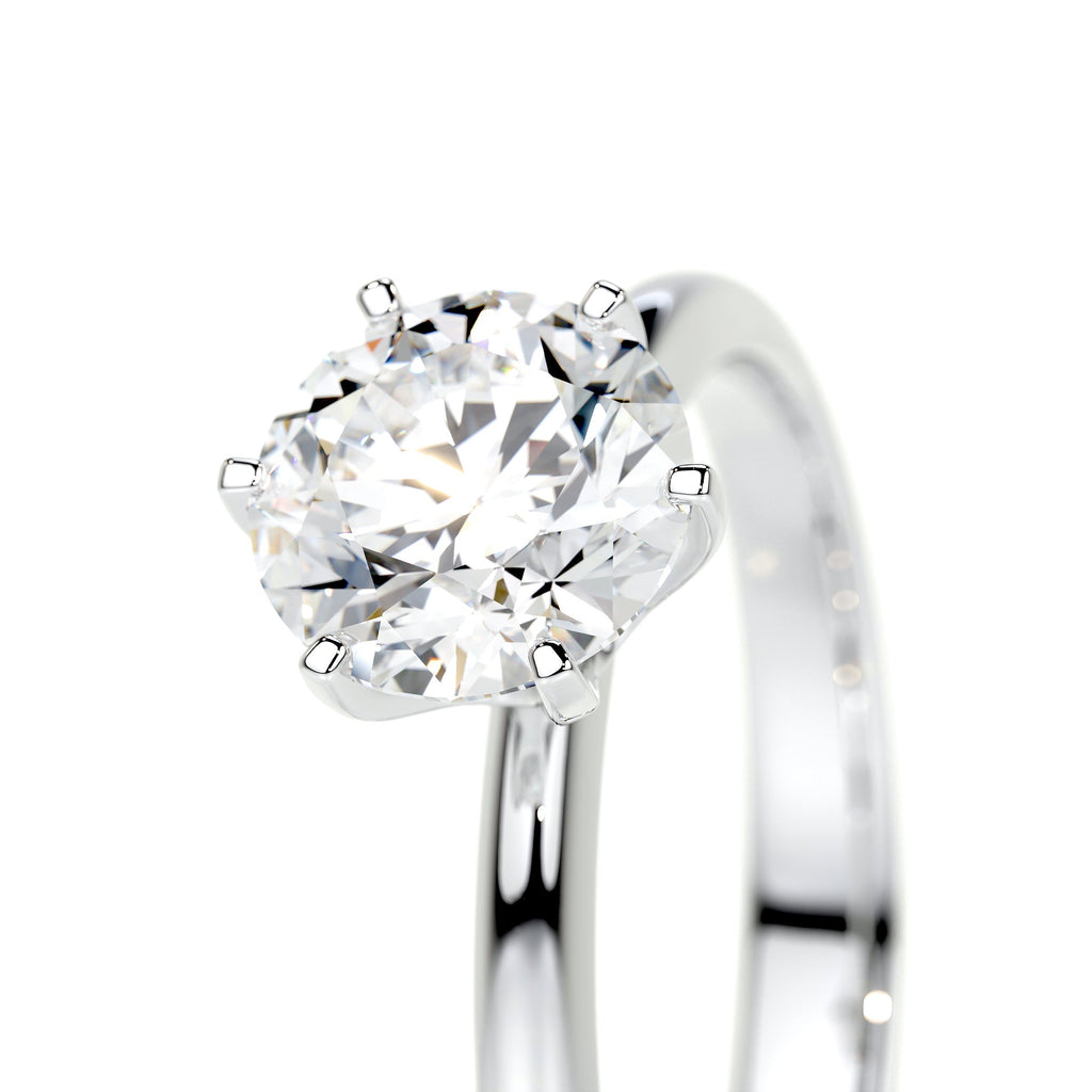 Round Solitaire Lab Grown Diamond Engagement Ring