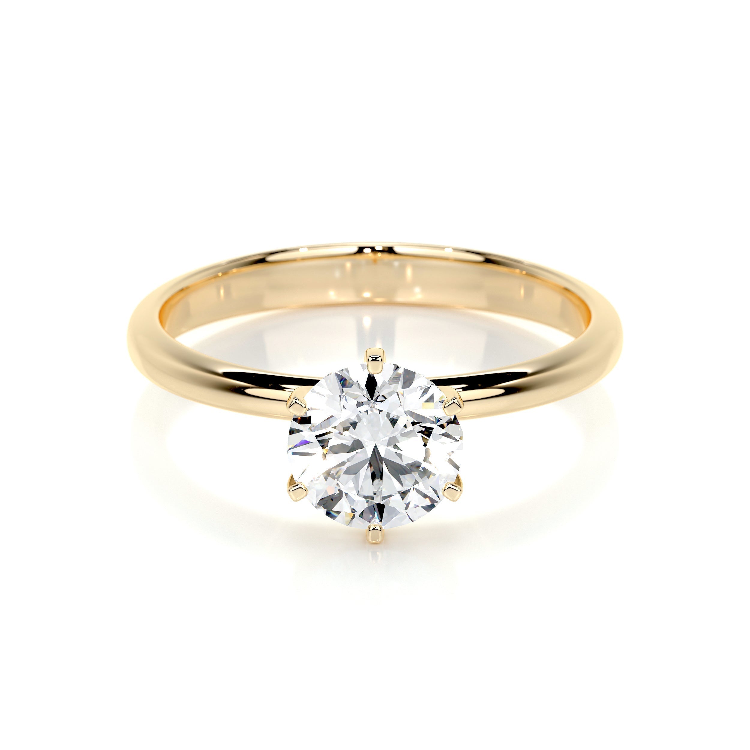Round Solitaire Lab Grown Diamond Engagement Ring