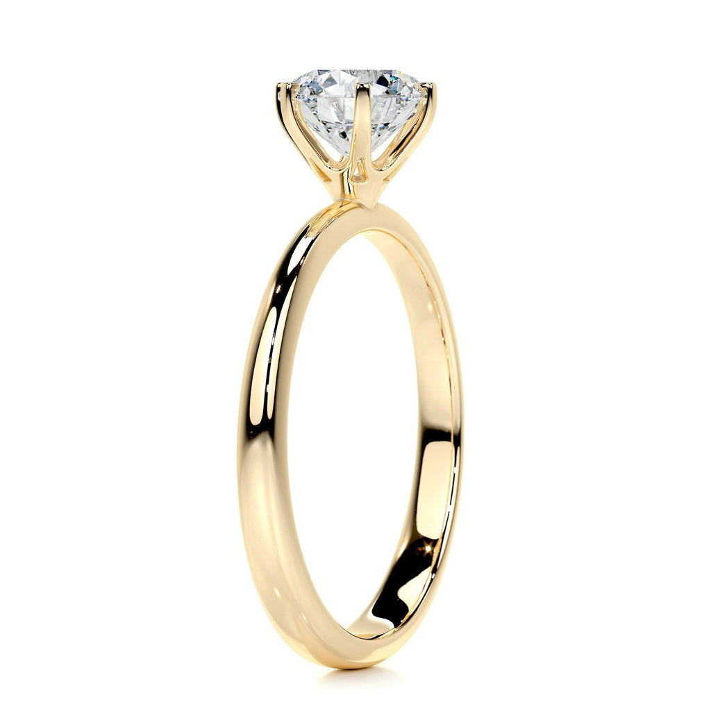 Round Solitaire Lab Grown Diamond Engagement Ring