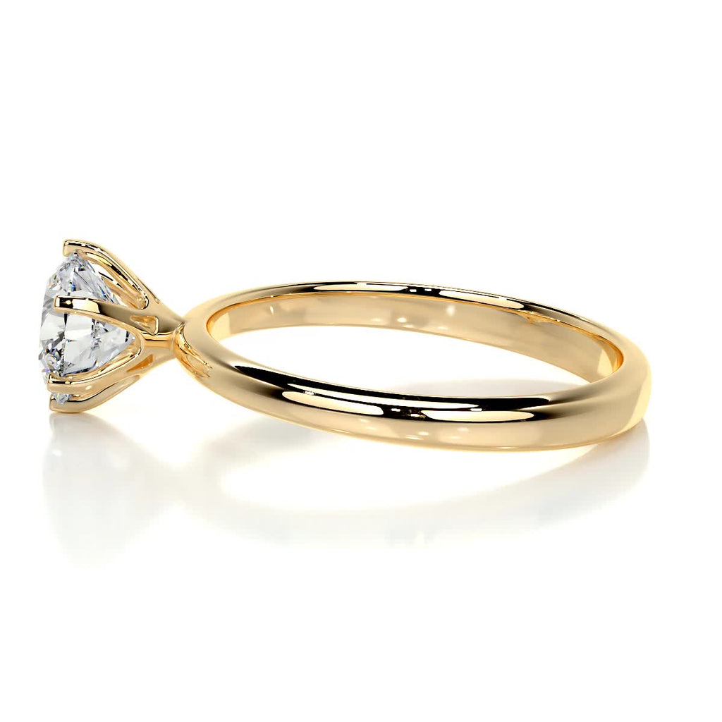 Round Solitaire Lab Grown Diamond Engagement Ring