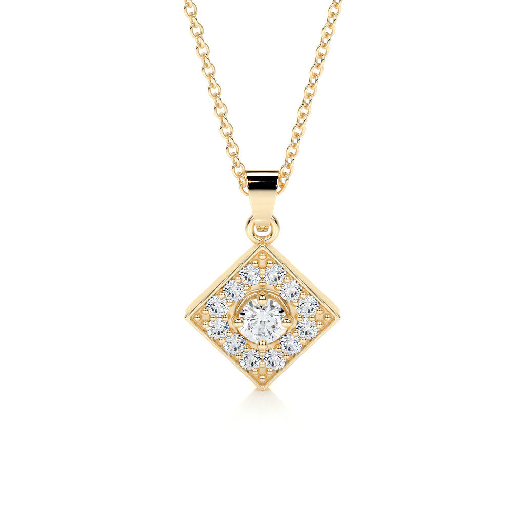 0.25 CT Round Lab Grown Diamond Necklace