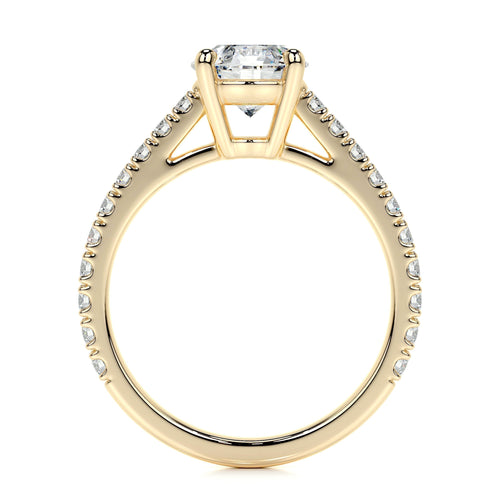 Round Pave Lab Grown Diamond Engagement Ring