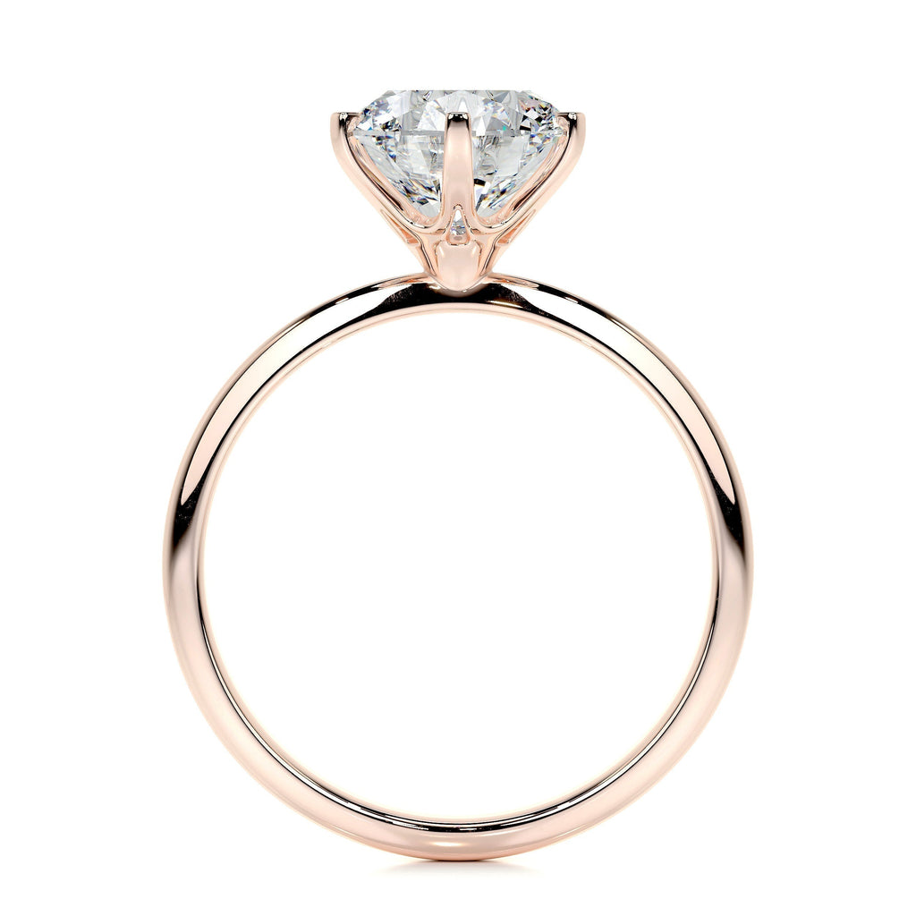 Round Solitaire Lab Grown Diamond Engagement Ring