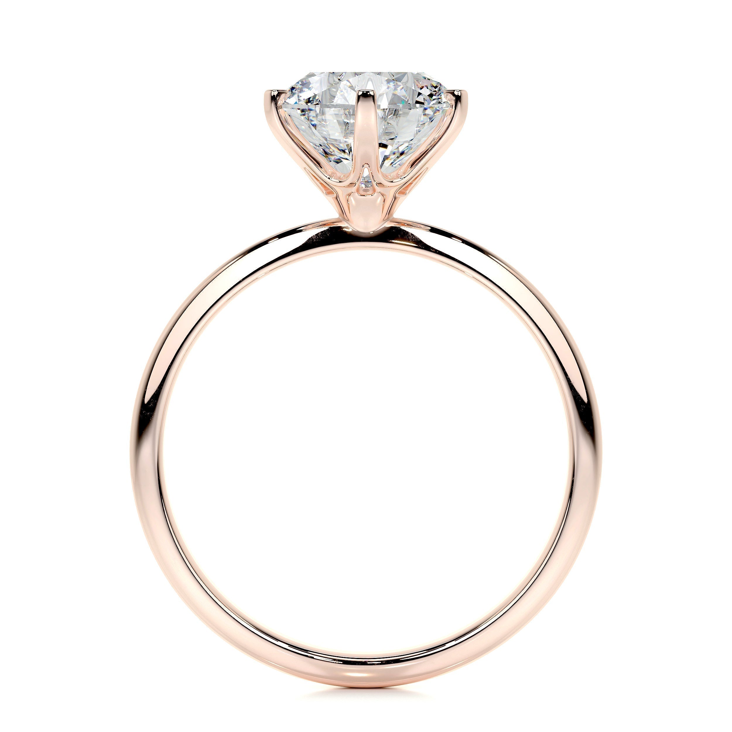 Round Solitaire Lab Grown Diamond Engagement Ring