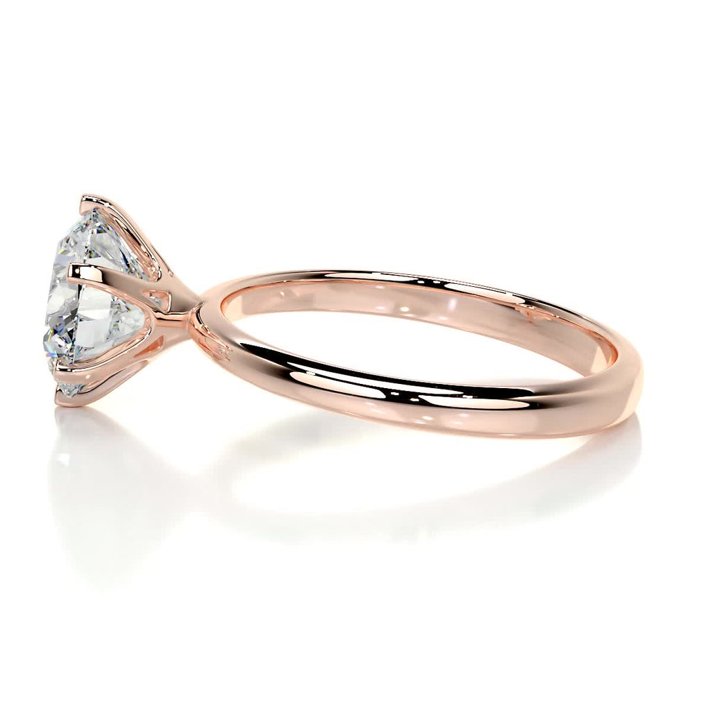 Round Solitaire Lab Grown Diamond Engagement Ring